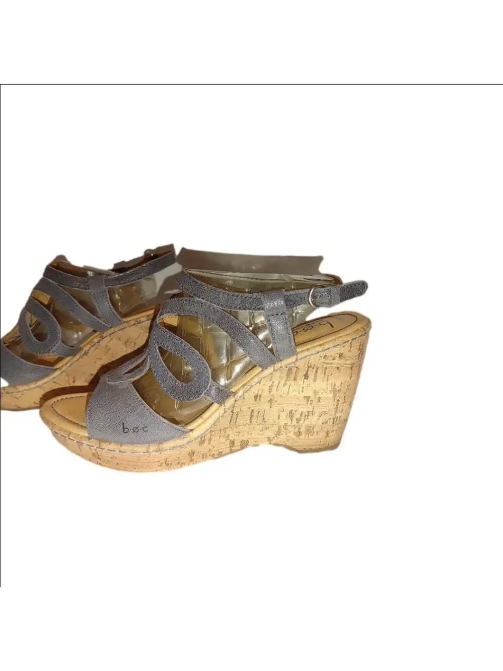 BOC Born Jalina Cork Wedge Sandals Size 9M